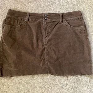 Brown corduroy skirt
